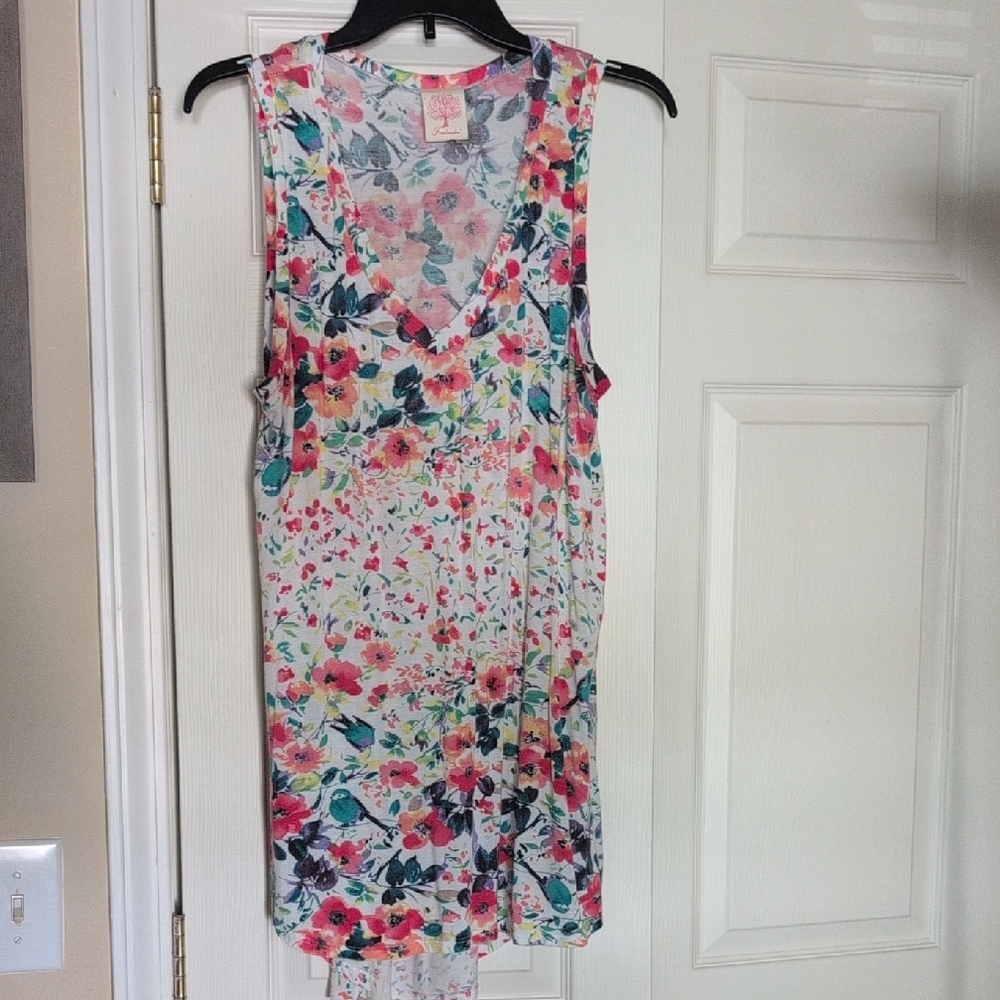 Modcloth Pink and Orange Sleeveless Tank Top